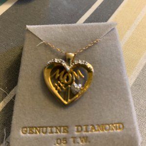 Diamond and Gold #1 MOM Necklace